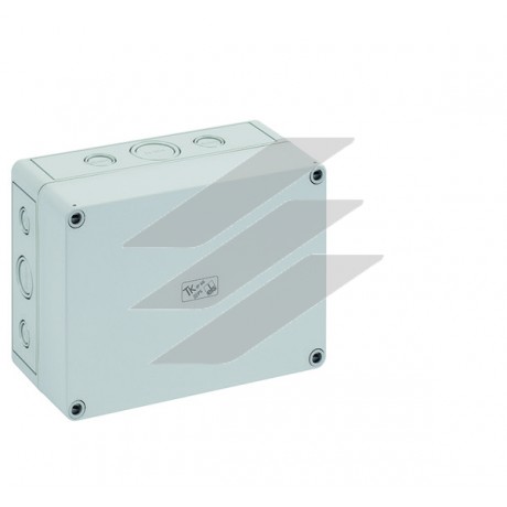 TK-коробка PS 1813-8fм, (180х130х84мм), полістирол, 14 метричних вводи (8-М12/16, 2-M16/20, 3-М20/25, 1-M25/32), IP66, плоска, Spelsberg